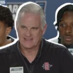 RJ Davis, Seth Trimble and UNC coach Hubert Davis on ELIMINATING San Diego State