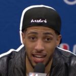 Rick Carlisle HYPES UP Tyrese Haliburton’s CHOKE CELLY after Pacers WIN at Knicks