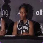 “DAMN!” – Becky Hammon mocks the bright lights at Aces press conference