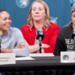 Nate Tibbetts and Kahleah Copper on the BOOS during Mercury’s LOSS at Fever