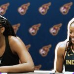 Stephanie White’s EMOTION for Kelsey Mitchell’s PERFORMANCE in the Fever’s VICTORY at Sun