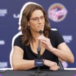 Emma Meesseman, Jonquel Jones on Sandy Brondello’s VICTORY SHOWER after the Liberty WIN at Sparks