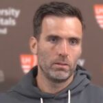 A WELL- DESERVED DRAW: KC Current’s Ally Sentnor & Claire Hutton CREDIT both sides for a “GOOD GAME”