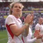 John Mitchell and Zoe Aldcroft CELEBRATE England’s World Cup FINAL spot after VICTORY over France
