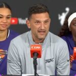 Becky Hammon and A’ja Wilson PRAISE Dana Evans’ PERFORMANCE after the Aces’ VICTORY in Game 1